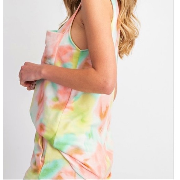 🍈🍊LIME & PEACH 2PIECE TIE DYE SET - Picture 8 of 10